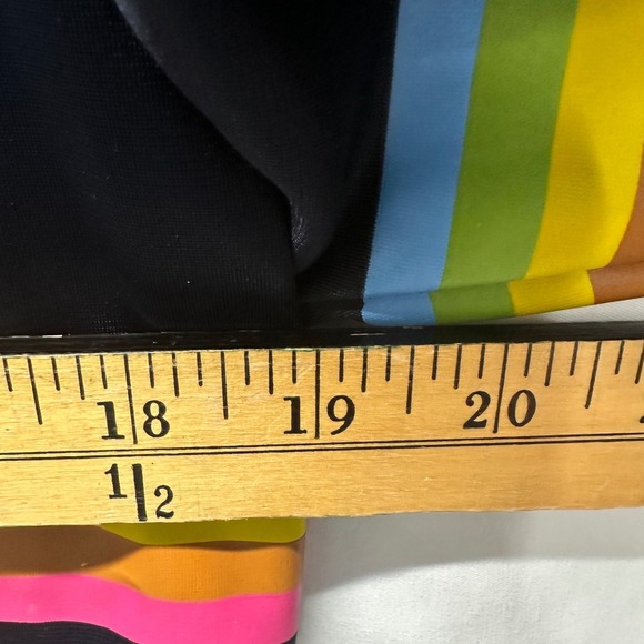 Polaroid Classic Factory Jacket Full Zip Navy Rainbow Stripe Track Jacket Size S - Picture 8 of 9